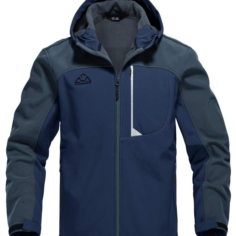 Men'S Soft Shell Jacket Fleece Lined Waterproof Lightweight Hiking Hooded Winter Jacket