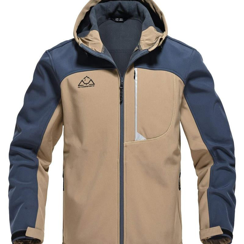 Men'S Soft Shell Jacket Fleece Lined Waterproof Lightweight Hiking Hooded Winter Jacket