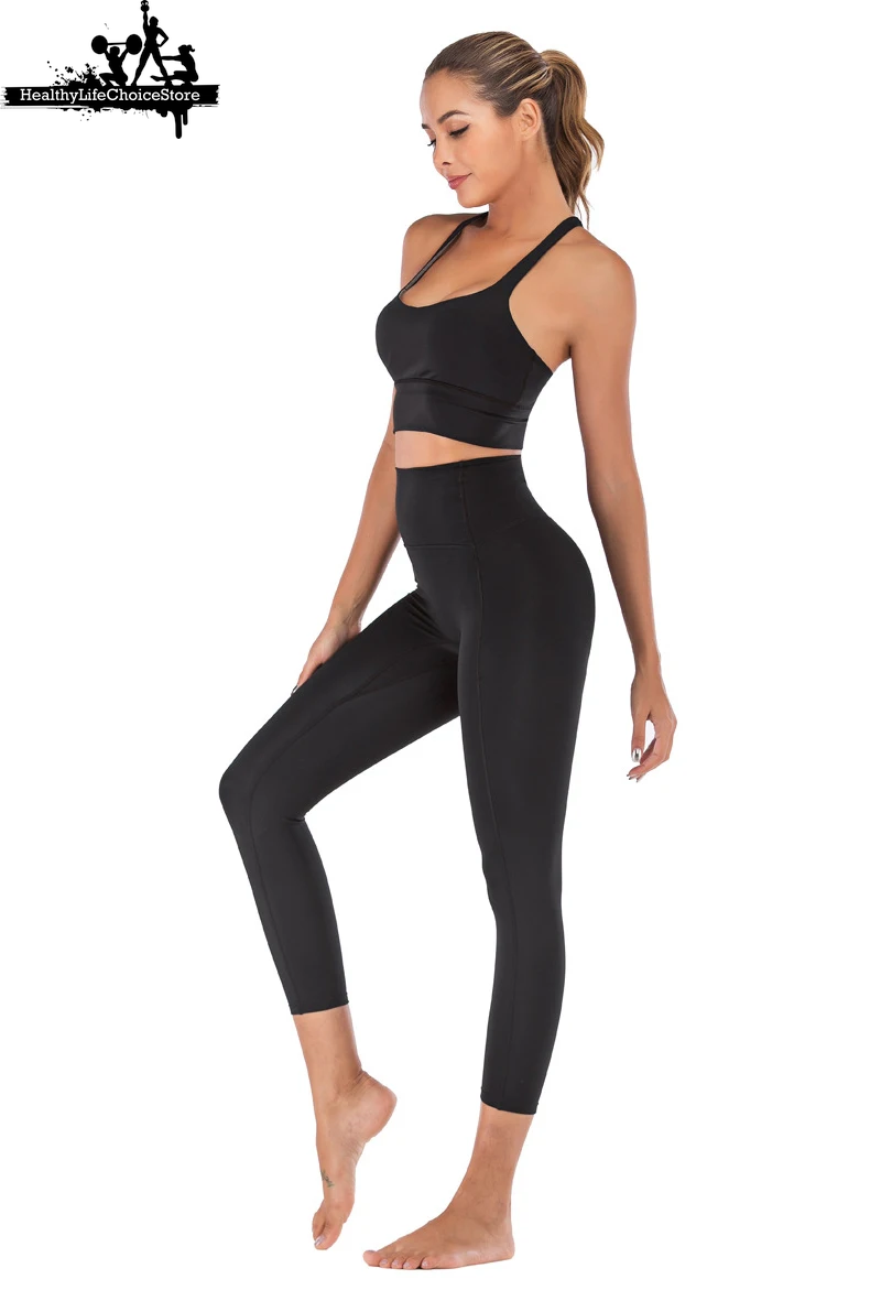 High-Waist Sport Outfit for Women - Workout Leggings & Top Set