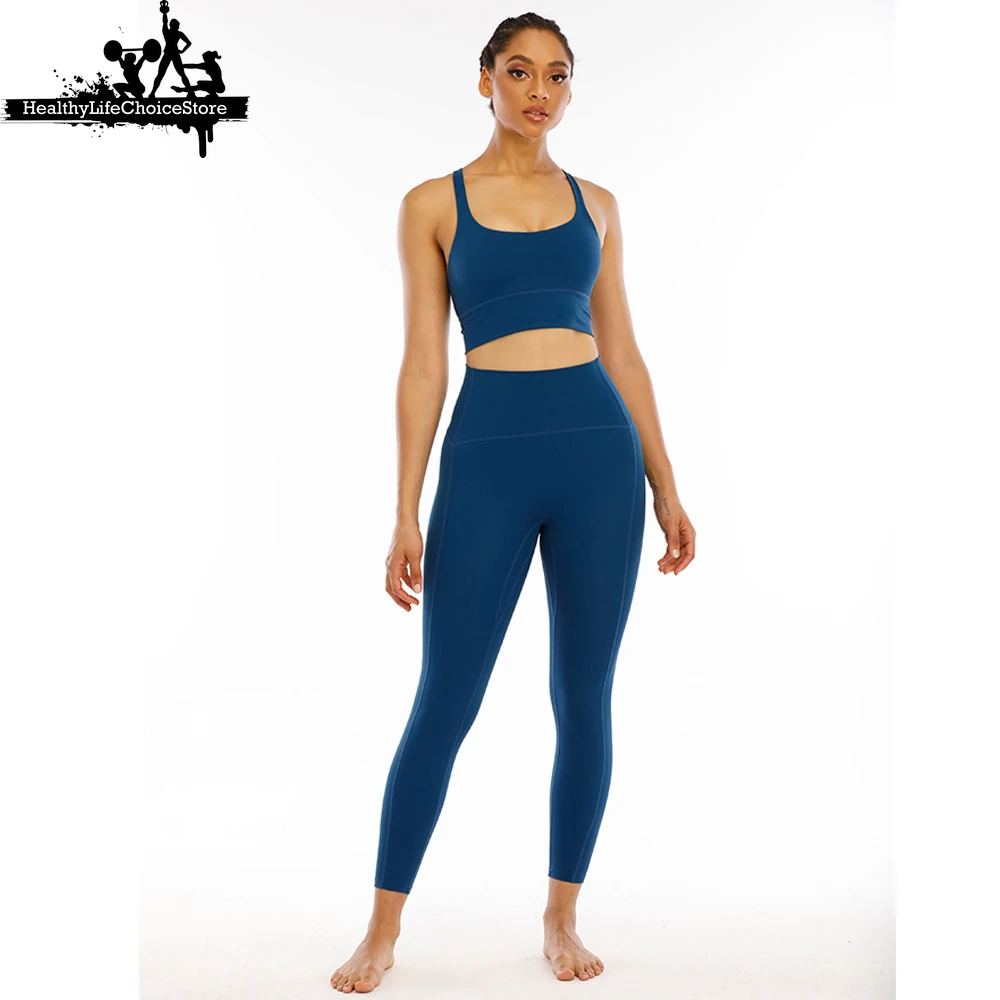 High-Waist Sport Outfit for Women - Workout Leggings & Top Set