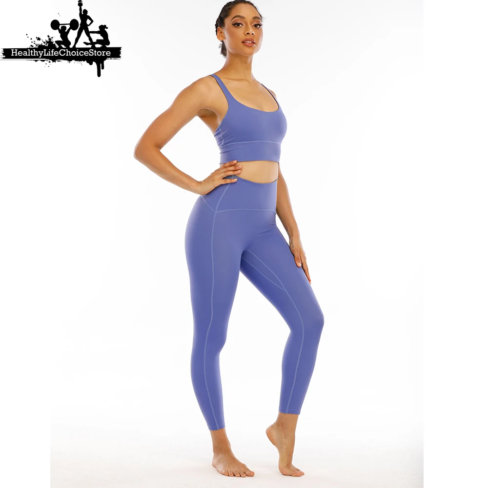 High-Waist Sport Outfit for Women - Workout Leggings & Top Set